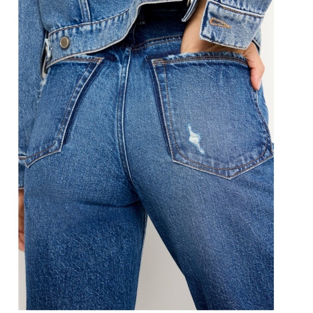 Good American Good Icon Twisted Slit Denim Jeans - Picture 4 of 11